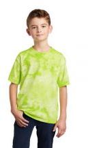 Port & Company Youth Crystal 5.4-ounce, 100% Cotton Short Sleeve Tie-Dye T-shirt